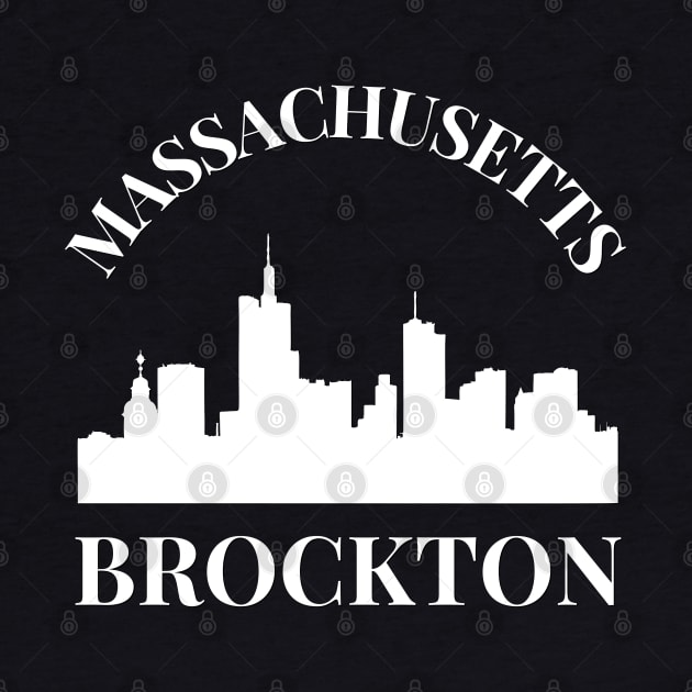 Brockton Born and raised Massachusetts Id rather be in Brockton MA skyline state trip by BoogieCreates